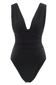 Fabric: 88%Polyester12%Spandex. The fabric is comfortable for skin.Occasion: Perfect for vacations. summer. beach & pool with unique and chic style. Tube Midi Dress, Black Swimwear, Sheer Material, Beach Pool, Black Swimsuit, One Piece Swimwear, Deep V Neck, Dress Details, Fitted Dress