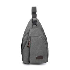 Canvas Chest Travel Bag Crossbody Messenger Sling Shoulder Backpack Universal Description: 1.Selection of high-quality canvas material allow the bag last a longer and better performance. 2.Ergonomically designed Sling backpack, freely adjustable shoulder strap length, fit your body effectively and make your life more comfortable. 3.This sling bag contains a big main pocket and a deep front pocket which can hold all the daily necessaries you need when you go out for shopping , running or use it a Large Capacity Canvas Chest Bag For Travel, Gray Backpack Chest Bag For Outdoor Activities, Gray Chest Bag Backpack For Outdoor Activities, Casual Gray Chest Backpack, Gray Chest Bag Backpack For Everyday Use, Casual Gray Chest Bag For School, Gray Chest Bag With Adjustable Strap For Outdoor Activities, Gray Chest Bag With Zipper For Outdoor Activities, Shoulder Backpack