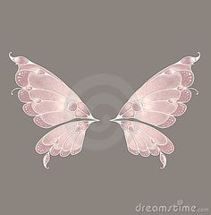 two pink butterflies on a gray background