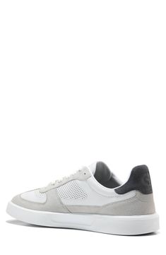 Tiny perforations bring breathable comfort to a sporty lace-up sneaker with rich suede overlays. Leather upper/textile lining/rubber sole Imported Sneaker Men, Up Styles, Cole Haan, Casual Sneakers, Nordstrom Rack, Rubber Sole, Leather Upper, Size 10, Nordstrom