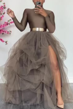 Rok Tile, Tulle Long Skirt, Comfortable Skirts, Tulle Maxi Skirt, Gaun Fashion, Tulle Tutu Skirt, Maxi Rok, Ball Gown Skirt, Looks Party