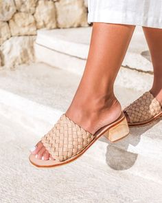 Santorini Woven Mule - Cream – Liberté Leather Woven Mules, Mule Sandals, Leather Weaving, Cozy Fits, Leather Mules, Santorini, High Quality Leather, Sandal Espadrille, Black Heels