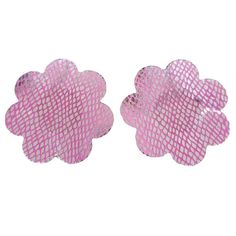 One pair of pink flower shaped pasties. Cute Pink Flower Shaped Earrings, Cute Pink Flower Earrings, Pink 3d Flower Earrings, Cute Pink Flower Earrings With Handmade Flowers, Cute Pink Handmade Flower Earrings, Pink Snake, Flower Shape, Pink Flower, Pink Flowers