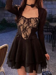 Black Chic Dress, Black Strap Dress, Party Mini Dresses, Top Prom Dresses, Casual High Heels, Lace Patchwork, Suspender Dress, Dresses 2024, Summer Black