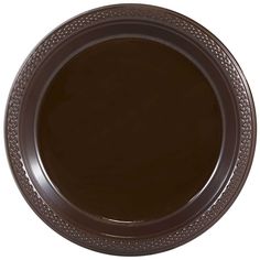 an empty brown plate on a white background