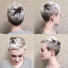 Natural Dark Hair, Choppy Pixie Cut, Dunner Wordend Haar, Edgy Pixie Haircuts, Cuts For Fine Hair, Edgy Pixie Cuts, Haircut Blonde, Edgy Pixie, Blonde Pixie Hair