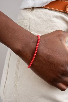 Beatrice Valenzuela Red Bamboo Coral Bracelet Red Round Beads Bracelet For Everyday, Elegant Red Coral Beaded Bracelets With Round Beads, Elegant Red Coral Beaded Bracelets, Hand-strung Coral Bracelets With Round Beads, Minimalist Single Strand Beaded Bracelets With Round Beads, Minimalist Red Beaded Bracelet With Tiny Beads, Red Minimalist Beaded Bracelets For Everyday, Minimalist Red Beaded Bracelets For Everyday, Red Single Strand Beaded Bracelet