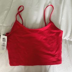 Never Been Worn, Tags Still On! Send Offers, Ships Fast Red Fitted Tank Top For Summer, Fitted Red Tank Top For Summer, Red Cropped Fitted Tank Top, Red Fitted Cropped Tank Top, Trendy Red Tank Top For Summer, Casual Red Cotton Tank Top, Red Stretch Cropped Tank Top, Red Cropped Stretch Tank Top, Stretch Red Cropped Tank Top