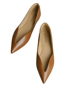 Brown caramel slip on pointed flats shoes - Wapas Slip-on Pointed Toe Flats For Fall, Elegant Pointed Toe Slip-on Flats For Work, Brown Pointed Toe Flats With Low Heel For Fall, Brown Pointed Toe Flats For Fall With Low Heel, Formal Brown Pointed Toe Flats With Flat Heel, Formal Brown Pointed Toe Flats, Elegant Brown Pointed Toe Flats For Fall, Summer Formal Slip-on Pointed Toe Flats, Elegant Slip-on Ballet Flats For Fall