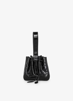 Alaia Bag, Black Mini Bag, Rose Marie, Mini Bucket Bags, Statement Bag, Coin Pouch, Small Leather Goods, Black Patent Leather, Black Mini