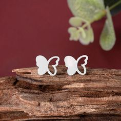 Women Hollow Wings Butterfly Stud Earrings Material: Stainless Steel Feature:Eco-friendly Style: Fashion Color: Silver Shape: Butterfly Size: 1.3*1.1cm,1.4*1.3cm Earrings Type: Stud Earrings Weight: 3G Gender: Women,Men Package : Earrings x1 White Pierced Butterfly Earrings, White Butterfly Shaped Pierced Earrings, Nickel Free White Butterfly Earrings, Nickel-free White Butterfly Earrings, White Nickel-free Butterfly Earrings, Hypoallergenic White Drop Cartilage Earrings, Nickel-free White Cartilage Earrings As Gift, White Cartilage Earrings With Matching Set As Gift, Package Earrings