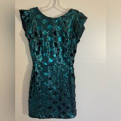 New With Tag Never Worn Emerald Green Short Sequin Dress Absolutely Gorgeous! Green Short Sleeve Mini Dress For Party, Green Short Sleeve Party Dress, Green Sequined Short Sleeve Dress, Green Short Sleeve Dress For Night Out, Green Knee-length Sequin Mini Dress, Glamorous Green Short Sleeve Dress, Green Mini Dress For Holiday, Zara Green Evening Mini Dress, Green Zara Mini Dress For Evening