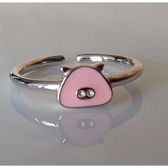 Cutest pig jewelry ever and it's all in ONE place and every dime you spend HELPS REAL RESCUED PIGGIES! Is that amazing? These pink rings were custom made just for us! All of this beautiful jewelry is solid sterling silver. It is high quality, not junk. Your adorable piggy jewelry will come in a gift box with a cleaning cloth to keep it shiny and new looking! You'll love it! The rings are adjustable and closed all the way, they are about a size 6.5. The earrings are small and cute. The earrings w Cute Nickel-free Sterling Silver Jewelry, Cute Sterling Silver Nickel-free Jewelry, Nickel-free Cute Sterling Silver Jewelry, Cute Nickel-free Stainless Steel Jewelry, Cute Silver Ring Jewelry, Adjustable Silver Novelty Ring, Cute Silver Open Ring Jewelry, Cute Pink Sterling Silver Jewelry, Cute Silver Stainless Steel Jewelry