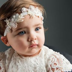 Lola Velvet Headband Adjustable White Lace Hair Accessories, Cream Headband For Baptism, Cream Hair Accessories With Matching Headband For Baptism, Cream Baptism Headband Hair Accessory, White Lace Headband For Party, Elegant Adjustable Lace Headband, Elegant Lace Adjustable Headband, White Lace Party Headband, Elegant Lace Hair Accessories With Matching Headband