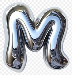 the letter m is made up of shiny metal letters, hd png downloads