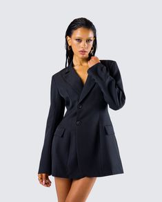 Zila Black Suiting Hourglass Blazer – FINESSE Black Off Shoulder, Graphic Top, White Jersey, Suit Fabric, Pocket Pants, White Mini Dress, New Wardrobe, Best Sellers, Fit And Flare