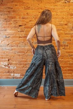 "Gorgeous handmade wide leg pants! Bohemian grunge feel with incredible intricate patchwork detail! Side pockets and 3 gorgeous colors. 2 sizes available Fit details Regular - 24-38\" waists, 28\" inseam Plus - 38-58\" waists, 28\" inseam" Baggy Wide-leg Patchwork Pants, Hippie Wide Leg Patchwork Pants, Hippie Wide-leg Patchwork Pants, Bohemian Wide Leg Bottoms With Patchwork, Baggy Wide Leg Patchwork Pants, Wide Leg Patchwork Bottoms For Festival, Festival Patchwork Wide Leg Bottoms, Bohemian Bottoms For Summer Alternative Fashion, Hippie Wide-leg Cotton Pants