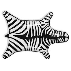 a black and white zebra print sticker on a white background with the shape of an animal's head