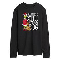 Get the perfect balance of fun and comfort with this Men's Dr. Seuss All I Need Is Coffee & My Dog Long Sleeve Graphic Tee Get the perfect balance of fun and comfort with this Men's Dr. Seuss All I Need Is Coffee & My Dog Long Sleeve Graphic Tee FEATURES Crewneck Long sleeveFABRIC & CARE Heather Colors: Cotton/Polyester, Solid Colors: Cotton Machine wash Imported Color: Black. Gender: male. Age Group: adult. Long Sleeve Graphic Tee, Dogs Tee, Dr Seuss, My Dog, This Man, Holiday Spirit, Grinch, Solid Colors, Graphic Tee