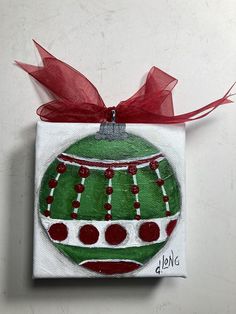 Diy Christmas Canvas Paintings, Christmas Easy Paintings, Christmas Paintings Ideas, Christmas Paintings On Canvas Easy Diy, Christmas Art Ideas, Christmas Canvases, Artwork Acrylic