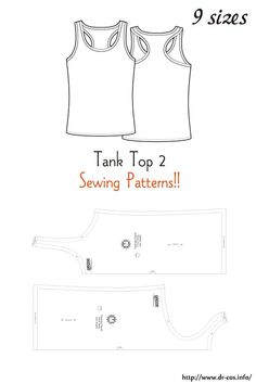 the tank top sewing pattern is shown