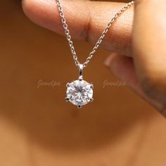 2 CT Round Cut IGI Certified Lab Grown Diamond Solitaire Pendant Necklace in 14K White Gold, Anniversary, Birthday, Valentine Gift for Her, Single Diamond Necklace, Trending Pendant, Simple Wedding Gift Pendant, Custom Jewelry, Gift For Her, Ring For Women's, Solid Gold & Diamond Pendant ➡ Lab Grown Diamond is also known as 𝐂𝐕𝐃, 𝐇𝐏𝐇𝐓, 𝐆𝐫𝐞𝐞𝐧 𝐃𝐢𝐚𝐦𝐨𝐧𝐝, 𝐄𝐭𝐡𝐢𝐜𝐚𝐥 𝐝𝐢𝐚𝐦𝐨𝐧𝐝, 𝐄𝐜𝐨-𝐅𝐫𝐢𝐞𝐧𝐝𝐥𝐲 𝐃𝐢𝐚𝐦𝐨𝐧𝐝, 𝐄𝐚𝐫𝐭𝐡 𝐅𝐫𝐢𝐞𝐧𝐝𝐥𝐲 𝐃𝐢𝐚𝐦𝐨𝐧𝐝. 🤎 𝗗𝗲𝘀𝗰𝗿? Single Diamond Necklace, Diamond Solitaire Pendant, Solitaire Pendant Necklace, Gold Anniversary, Green Diamond, Valentines Gifts For Her, Solitaire Pendant, Simple Wedding, Pendant Rings