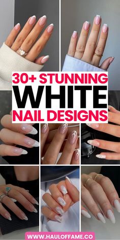 Elevate your style with these stunning white nail designs! Perfect for a chic, sophisticated look that’s always in fashion. Save this pin and check out the designs to add a touch of elegance to your nails. white nail designs by skin tone range | white nail designs short | white nail designs coffin | white nail designs square | white nail designs with rhinestones | white nail designs simple | white nail designs acryclic |  white nail designs flower | white nail designs 2024 | white nail designs p White Nail Designs With Rhinestones, Nail Designs Coffin White, White Nail Designs Square, Nail Designs Simple White, White Nail Designs Short, Simple White Nail Designs, Nail Designs Square, White Tip Nail Designs, Nail Designs With Rhinestones