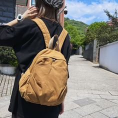 Summer New Solid Color Casual Women's Canvas Backpack Simple fashion sports student bag [23y 8m 22d] Large Capacity Solid Color Backpack For Students, Solid Large Capacity Backpack For Students, Casual Canvas Backpack With Large Capacity, Casual Canvas Backpack With Adjustable Strap, Casual Large Capacity Canvas Backpack, Casual Solid Backpack For Students, Casual Solid Color School Backpack, Trendy School Backpack Canvas Bag, Trendy School Canvas Backpack