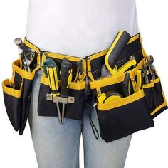 Introducing the Work Apron Pro Tool Belt for Men, an exceptional blend of functionality and durability specifically tailored for the modern handyman, carpenter, or construction professional. This heavy-duty tool holder belt is meticulously crafted to streamline your workflow and keep your tools organized at arms reach, ready for action whenever you need them. The tool belt features a multi-pocket design that caters to various tools and accessories, including nails, screws, pliers, hammers, measu Electrician Tool Bag, Belt Storage, Tool Belts, Electrician Tools, Utility Pouch, Tool Organizers, Pocket Tool, Tool Bags, Tool Pouch