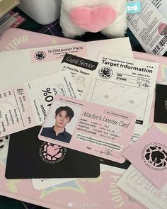 License Card Aesthetic, Kpop Trading Thank You Note, Identity Card Aesthetic, Aesthetic Id Card Template, Id Card Aesthetic, Id Card Design Kpop, Kpop Id Card, Id Card Design, 카드 디자인