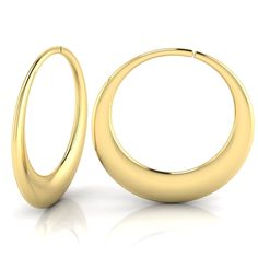 These sleek earrings are among the most beloved forms, across ancient cultures! Here the delicate hoop crescendos to a gorgeous and perfect wedge. The soft gold allows the top of the earring to be moved for insertion into the ear, exactly as the ancient examples were inserted, and most purely faithful to their design. This earring is based on an ancient Cypriot example, likely dating to the fifth century BC. "Hypatia" is Greek for "the highest." One famous Hypatia was an early fifth century AD p Elegant Hoop Earrings For Ceremonial Occasions, Gold Elegant Hoop Earrings For Ceremonial Occasions, Elegant Gold Hoop Earrings For Ceremonial Occasions, Formal Yellow Gold Round Cartilage Earrings, Gold Crescent Cartilage Earrings, Crescent Yellow Gold Brass Earrings, Crescent Shaped Yellow Gold Brass Earrings, Crescent-shaped Yellow Gold Brass Earrings, Elegant Yellow Gold Hoop Earrings For Ceremonial