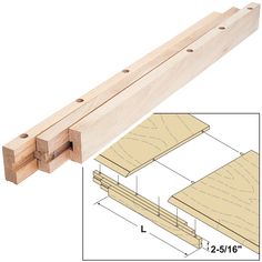 a wooden bench is shown with measurements for the top and bottom pieces, including one piece of wood