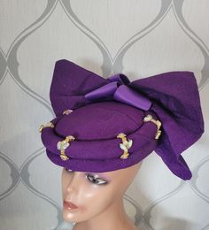 Beautiful Auto gele/headpiece for that upcoming occasion or event, suitable for wedding parties, bridesmaids outfits, engagement ceremony, owanbe, Igbo hausa wedding, Nigerian African wedding party, 40th birthday outfit, 50th birthday African dress etc. Message for preorder. Elegant Holiday Party Sets, Elegant Purple Evening Sets, Traditional Gold Evening Sets, Royal Fitted Party Sets, Vintage Fitted Headpieces For Party, Elegant Fitted Wedding Headpieces, Elegant Evening Sets For Festivals, Fitted Vintage Festive Sets, Festive Vintage Fitted Sets