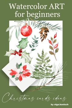 watercolor art for beginners christmas cards