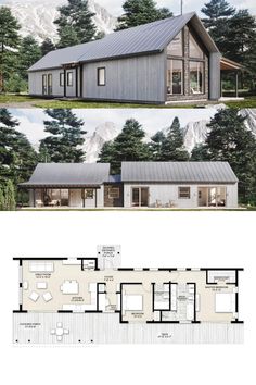 House Plans Ireland | Truoba Mini 222
1200 sq/ft     2 Bed     2 Bath 1200 Sq Ft House Plans Open Floor Modern, Simple Rectangular House Plans, 2 Bed 2 Bath Small House Plans, Scandinavian Long House Plans, 1500 Sq Ft House Plans Modern, 1200sqft House Plans, Long House Design Floor Plans, Scandinavian House Floor Plan, Simple Rectangle House Plans