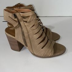 Universal Thread Shoes Women's Elda Microsuede Open Toe Heel Taupe No Trades! Offers Welcome Love The Item But Not The Price?! Submit An Offeri’ll Accept Or Counter Beige Suede Block Heel Heels, Beige Suede Block Heel, Beige Suede Heels With Open Heel, Beige Suede Block Heels, Beige Suede Open Heel Heels, Beige Suede Heels With Reinforced Heel, Fall Suede Sandals With Round Toe, Brown Suede Heels With Stacked Heel, Ankle-high Suede Heels With Stacked Heel