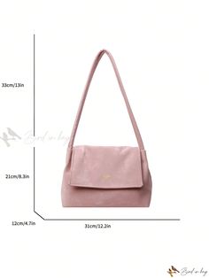 Bird in Bag - Stylish and Versatile Womens Retro Pink Tote Bag - Spacious, Elegant, and Multi-functional (12.2in*8.3in*4.7in), Crafted with Premium PU Material, Resistant to Dirt and Water, Ideal for Business Trips, Travel, and Leisure Activities. Perfect for Carrying Phones, Wallets, Chargers Large Capacity Rectangular Flap Bag For School, Rectangular Large Capacity Flap Bag For School, Rectangular Flap Bag With Large Capacity For School, Pink Large Capacity Rectangular Shoulder Bag, Rectangular Box Bag For School, Rectangular School Shoulder Bag, Rectangular School Bag, Solid Rectangular School Bag, Trendy Envelope Bag For Everyday Use