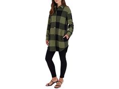 BB Dakota x Steve Madden Eldridge Buffalo Plaid Coat - Women's Coat : Sage : Express your edgy side with the effortlessly stylish BB Dakota Eldridge Buffalo Plaid Coat. Coat boasts a classic buffalo plaid colorway. Full snap button front. Spread collar. Long sleeves. Slash hand pockets. Two-button cuff. Straight hemline. Lined. 95% polyester, 5% wool. Dry clean only. Imported. Measurements: Length: 34 in Product measurements were taken using size SM (US 4). Please note that measurements may vary Plaid Coat Women, Draped Coat, Plaid Trench Coat, Steve Madden Store, Shearling Vest, Faux Leather Biker Jacket, Suede Fringe Jacket, Faux Suede Jacket, Brown Suede Jacket