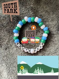 the south park bracelet is on display