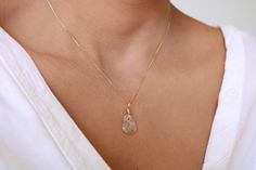 This beautiful necklace features a genuine  Rutilate Quartz and a dainty 18k gold-filled chain. This dainty piece is great for everyday wear and a perfect layering piece.    G E M S T O N E     * Golden Rutilated Quartz   * Stones measure approx. 18 mm * Due to the one-of-a-kind nature of the stones, they may vary slightly in size, color, hue, and reflection.  C H A I N    * All chains are 18k gold-filled. * 18k gold-filled jewelry is created with a thick layer of 18k solid gold over a metal cor Minimalist Jewelry With Natural Inclusions For Everyday, Minimalist Everyday Jewelry With Natural Inclusions, Gold Bad, Rutilated Quartz Necklace, Golden Rutilated Quartz, Personalized Pendant, Custom Bracelets, Rutilated Quartz, Quartz Necklace