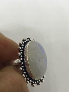 Large Vintage ring set with huge Rainbow Moonstone. Low content silver not sterling 7 can be resized at my jeweler for a $10 feet All rings are shipped in a nice gift box. Check out our over a THOUSAND great reviews Engraving is $4 per letter and is not always perfect depending on the piece. It can take a few days if the jeweler is busy. This is payable to Paypal Judithsltd@gmail.com Silver Moon-shaped Moonstone Ring Gift, Silver Cabochon Crystal Ring Gift, Silver Cabochon Crystal Ring As A Gift, Silver Moonstone Ring With Stone Setting As Gift, Silver Oval Moonstone Ring Gift, Nickel-free Round Moonstone Gift Ring, Moonstone Ring With Large Oval Stone For Gift, Silver Moonstone Crystal Ring Gift, Handmade Silver Moonstone Ring As Gift