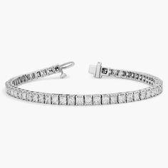 Elevate your look with this sophisticated tennis bracelet set with a stunning five ct. tw. in brilliant princess-cut diamonds. The design is beautifully crafted from luxurious 14k white gold that complements the stones with a bright gleam. Diamond Tennis Bracelet, Princess Diamond, Tennis Bracelet Diamond, Blue Nile, Elevate Your Look, Princess Cut Diamonds, Tennis Bracelet, Princess Cut, Bracelet Set