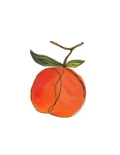 Doodle Fruit, Peach Painting, Cool Black Wallpaper, Vinyl Art Paint, Cute Peach, Fruit Orange, Funky Rugs