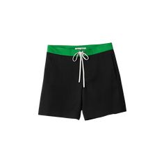 Miu Miu shorts with a contrast drawstring waistband Side slip pockets Low rise Wide-leg fit Knee length Step-in style Polyester/silk Unlined Made in Italy Miu Miu Casual Short Bottoms, Casual Short-length Miu Miu Bottoms, Summer Shorts With Contrast Trim, Black Summer Shorts With Contrast Color, Black Shorts With Contrast Color For Summer, Black Color Block Shorts For Summer, Summer Black Color Block Shorts, Low Rise Shorts, Shorts Jeans