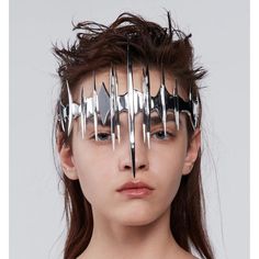 This avant-garde facial accessory combines cyberpunk aesthetics with futuristic elegance, making it perfect for parties, festivals, and cosplay events. Crafted with high-quality materials and featuring an adjustable strap for a comfortable fit, this unisex design is a must-have for those who want to stand out and embrace the future of party jewelry. Luxury Festive Jewelry For Men, Luxury Adjustable Jewelry For Festivals, Luxury Avant-garde Headpieces, Innovative Jewellery, Happy Nation, Headphones Aesthetic, Steel Crown, Dark Days, Face Jewellery