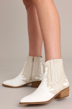 Ivory Ankle Boots, Ivory Boots, Timeless Boots, Western Embroidery, Corporate Chic, Sorority Rush Dresses, Tall Man, Preppy Girls, Rush Dresses