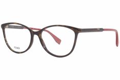 EyewearIsland Fendi FF0449 086 Eyeglasses Frame Women's Havana Full Rim Cat Eye 54mm Fendi FF0449 086 Eyeglasses Women's Havana Full Rim Cat Eye 54mm Product Description: Brand: Fendi Model: FF0449 Style: Full Rim Cat Eye Frame/Temple Color: Havana/Red/Gold Logo-086 Size: Lens-54 Bridge-16 Temple-145mm Gender: Women's 2-Year Manufacturer Warranty Made In: Italy Item Includes: Fendi Eyeglasses Fendi Cleaning Cloth Fendi Certificate of Authenticity Fendi Case (Color & Style May Vary) Brand Informa Fendi Eyeglasses, Havana Cat, Fendi Logo, Eye Frames, Cat Eye Frames, Gold Logo, Eye Shapes, The Temple, Eyeglasses For Women