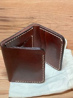 Leather Trifold wallet, Mahogany in color, 5 card slots, 1 Hidden compartments, cash slot Hidden Compartments, Leather Trifold Wallet, Money Clip Wallet, Trifold Wallet, Credit Cards, Purse Wallet, Card Slots, Slots, Wallets