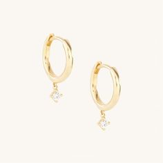 Petite Classic Hoop, Diamond (single) Classic Everyday Hoop Earrings With Diamond Accents, Classic Huggie Earrings With Single Diamond, Classic Hoop Earrings With Single Diamond, Classic Diamond Cut Hoop Earrings For Everyday, Classic Yellow Gold Hoop Earrings With Single Diamond, Classic Brilliant Cut Huggie Earrings For Everyday, Everyday Classic Brilliant Cut Huggie Earrings, Classic Round Hoop Earrings With Single Diamond, Classic Single Diamond Hoop Earrings As Gift