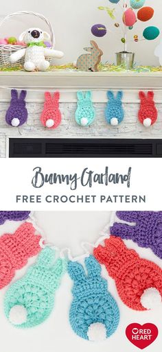 bunny garland free crochet pattern